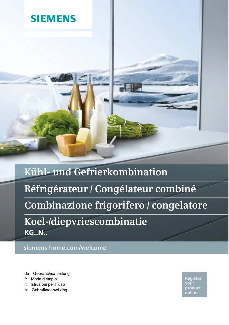 First page image of the manual for KG36NAW32