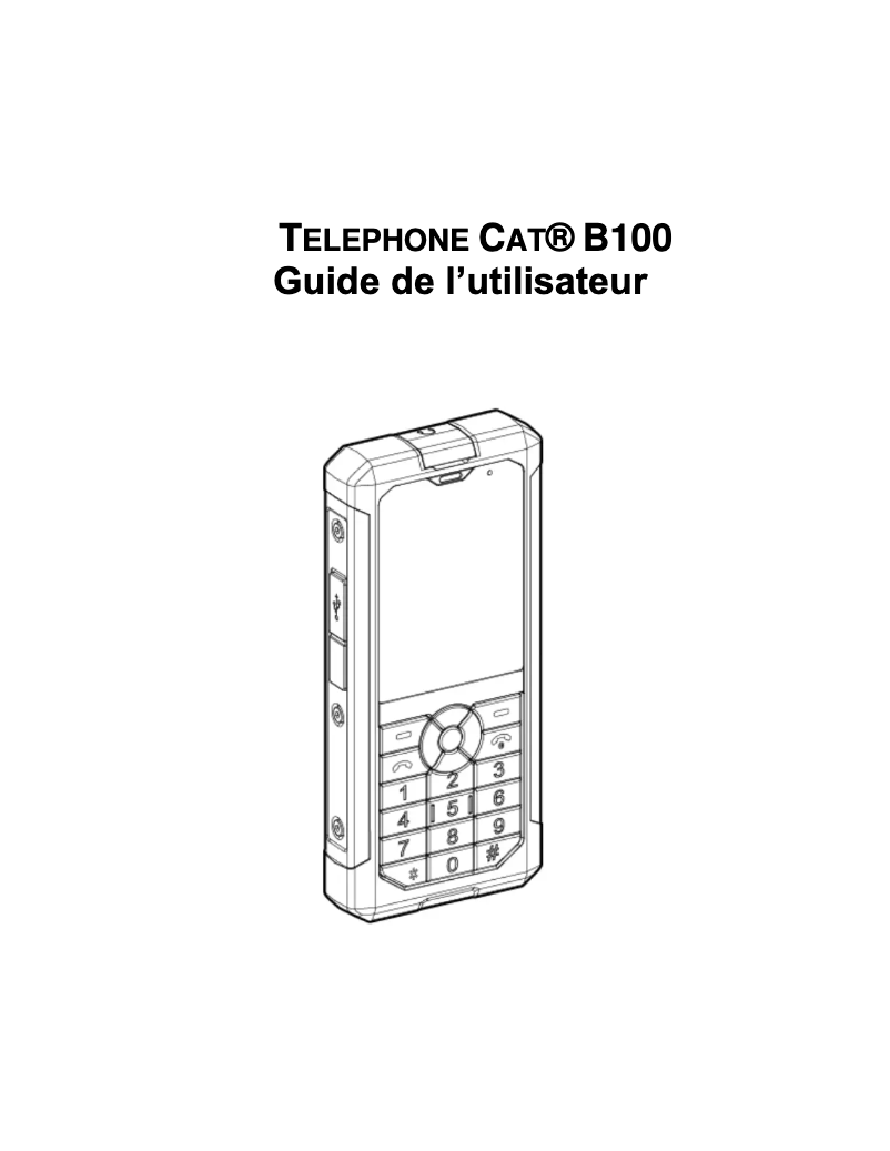 Page 1 of the manual User Manual CAT B100