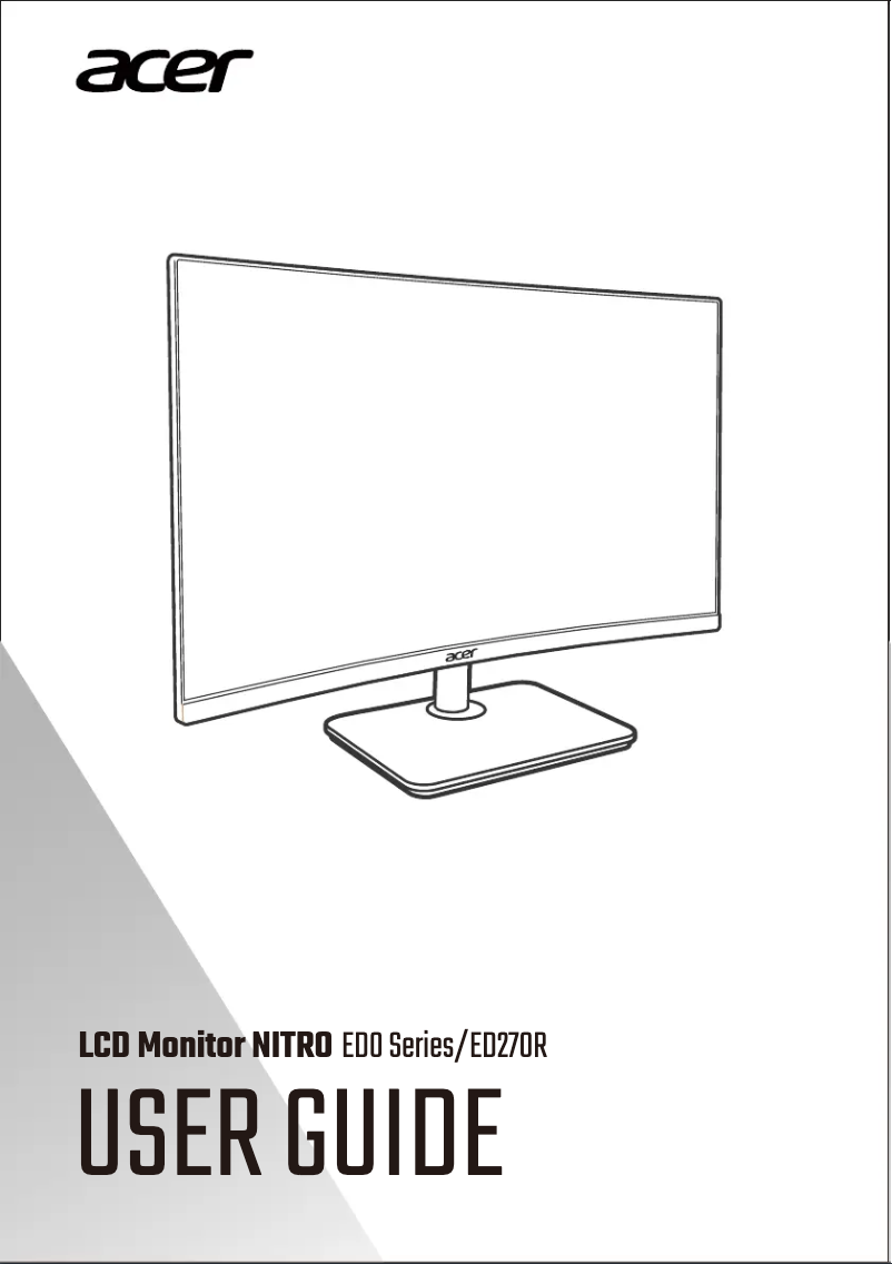 First page image of the manual for ED270R