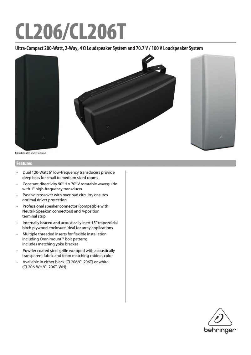 First page image of the manual for Eurocom CL206T