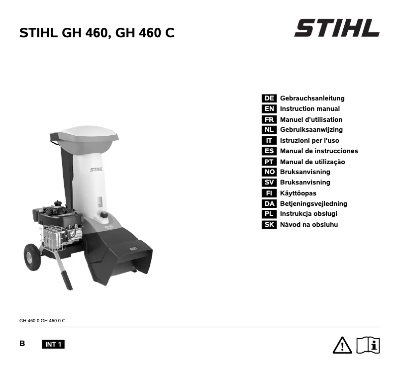 Page 1 of the manual User Manual Stihl GH 460 C