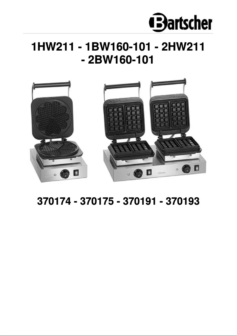 First page image of the manual for MDI 2BW160