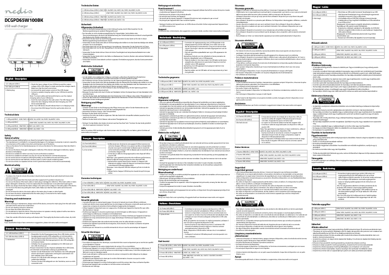 First page image of the manual for DCGPD65W100BK