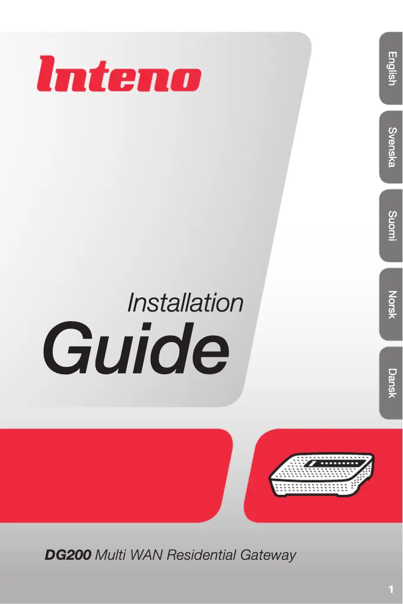 Page 1 of the manual User Manual Genexis DG200