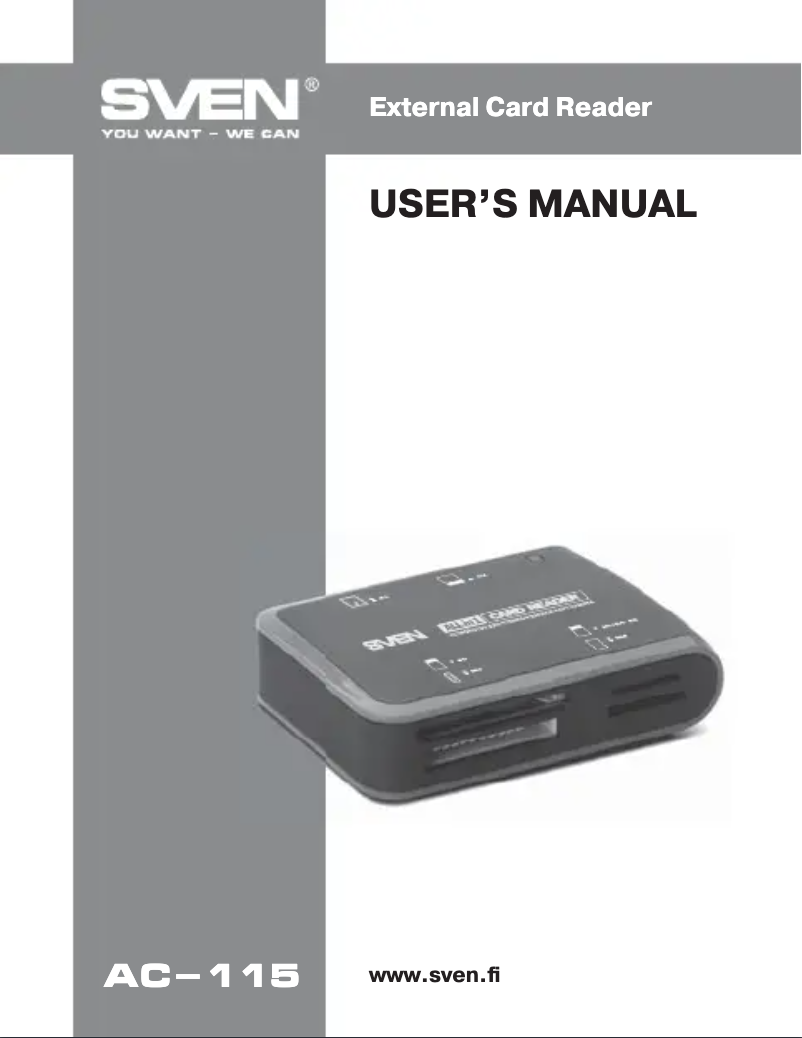Page 1 of the manual User Manual Sven AC-115