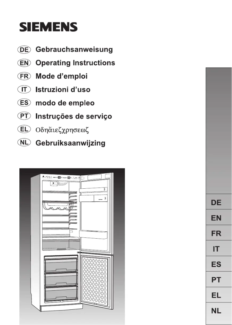 Page 1 of the manual User Manual Siemens KG33P330
