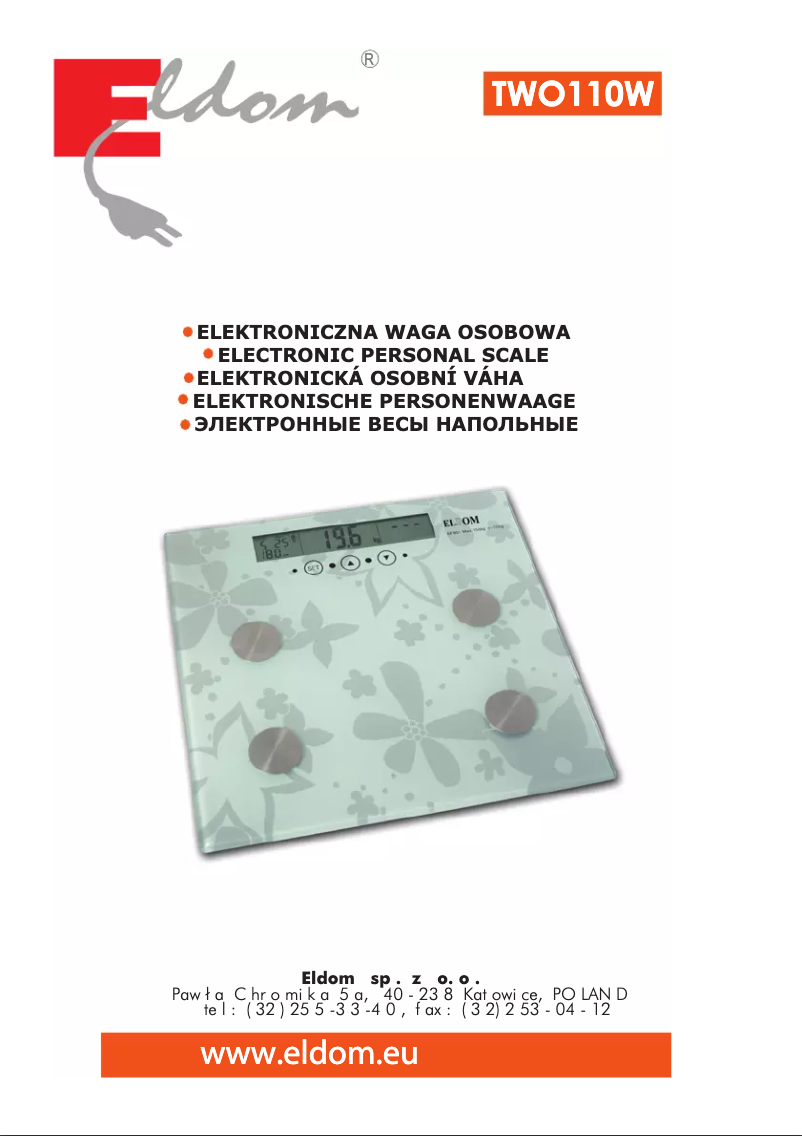 First page image of the manual for TWO110W