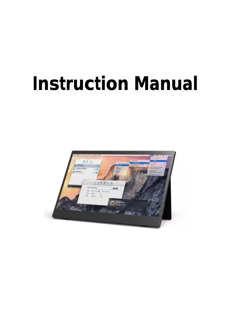 Page 1 of the manual User Manual Lilliput UMTC-1400
