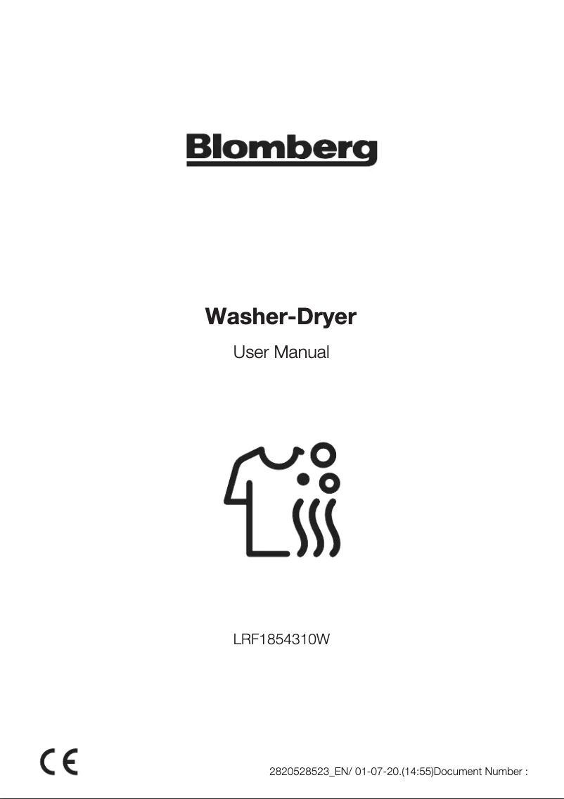 Page 1 of the manual User Manual Blomberg LRF1854310W