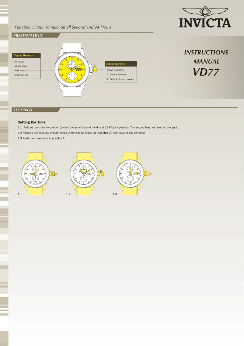 Page 1 of the manual User Manual Invicta Force 22258