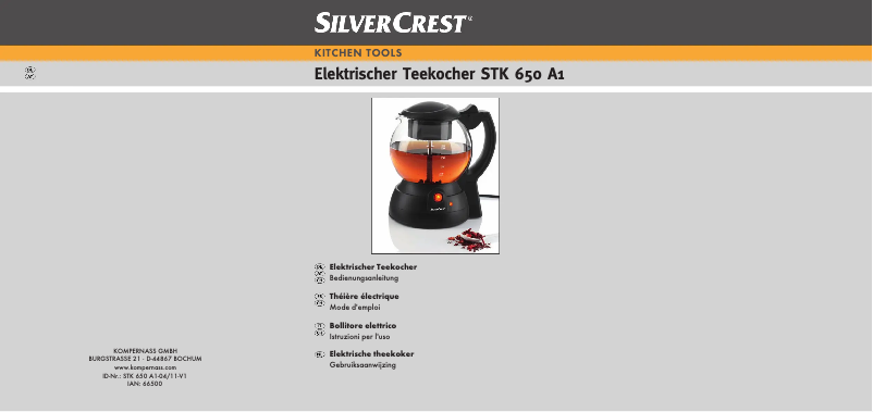 First page image of the manual for STK 650 A1