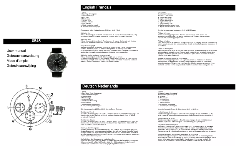 First page image of the manual for 0545