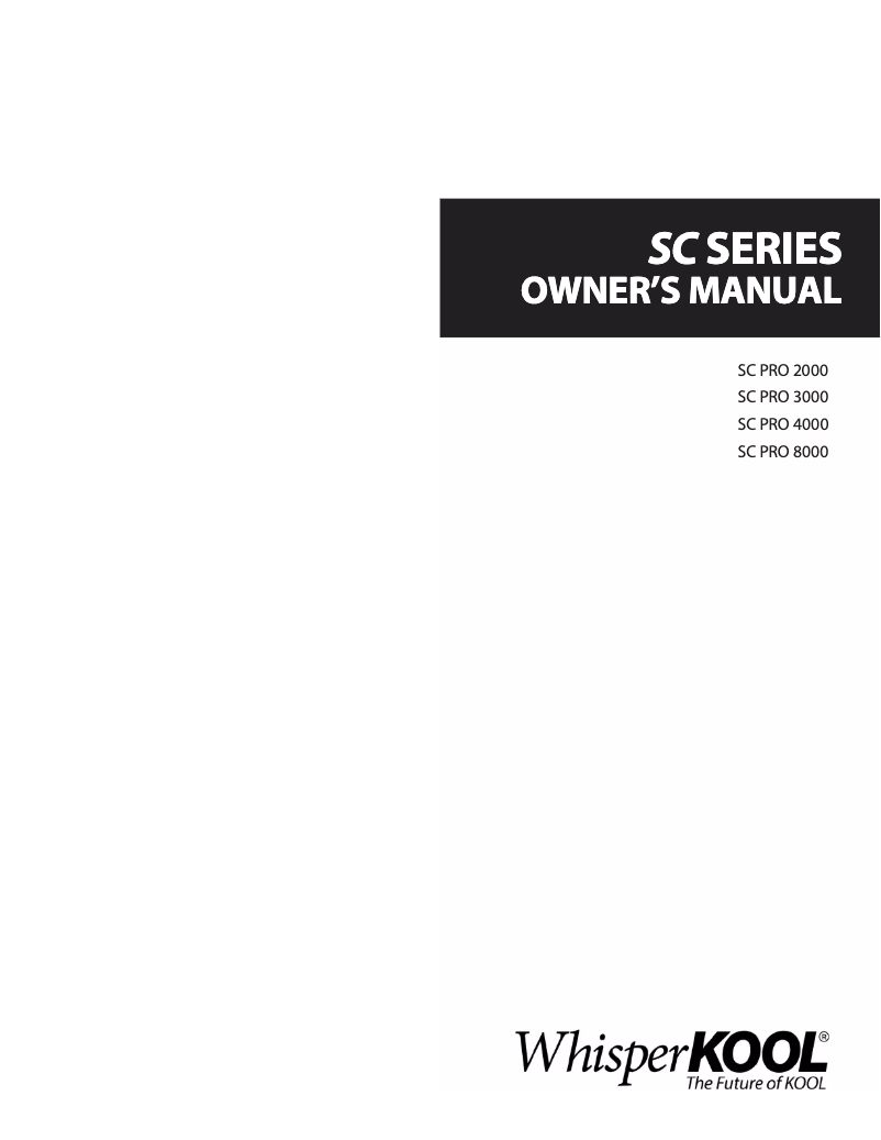 First page image of the manual for U-WKSC8000-115-PRO