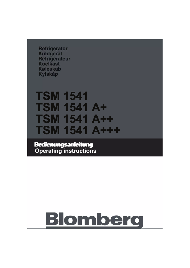First page image of the manual for TSM 1541 A