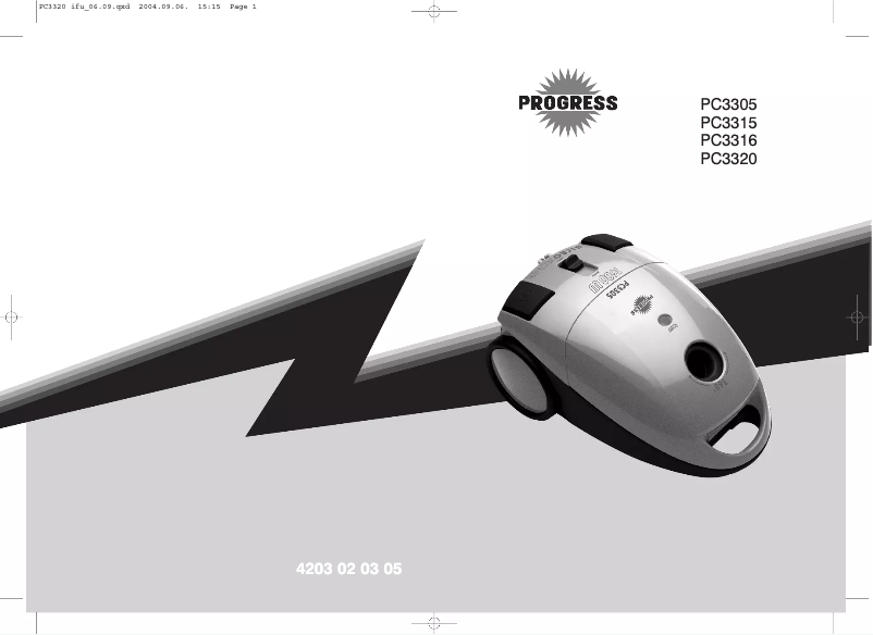 Page 1 of the manual User Manual Progress PC3316