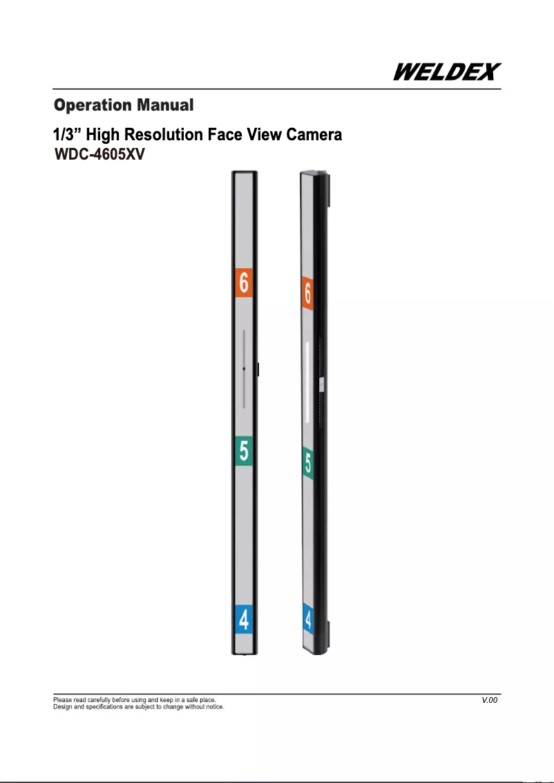 Page 1 of the manual User Manual Weldex WDC-4605XV