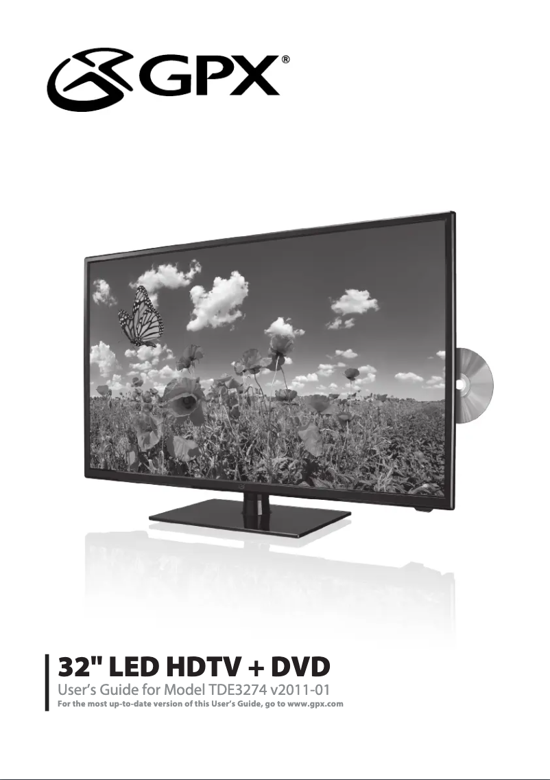 First page image of the manual for TDE3274WP