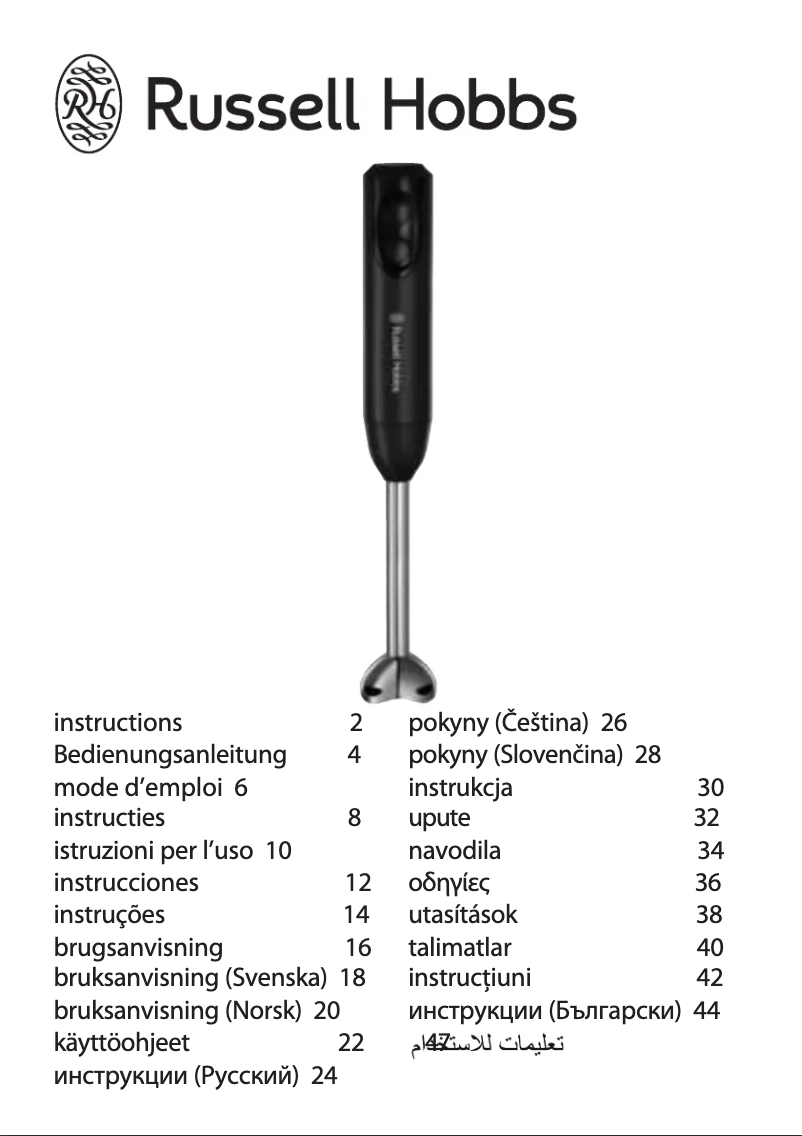 Page 1 of the manual User Manual Russell Hobbs Desire 18976-56