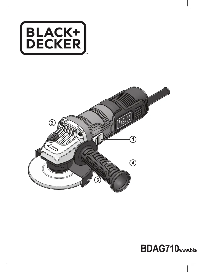 Page 1 of the manual User Manual Black & Decker BDAG710