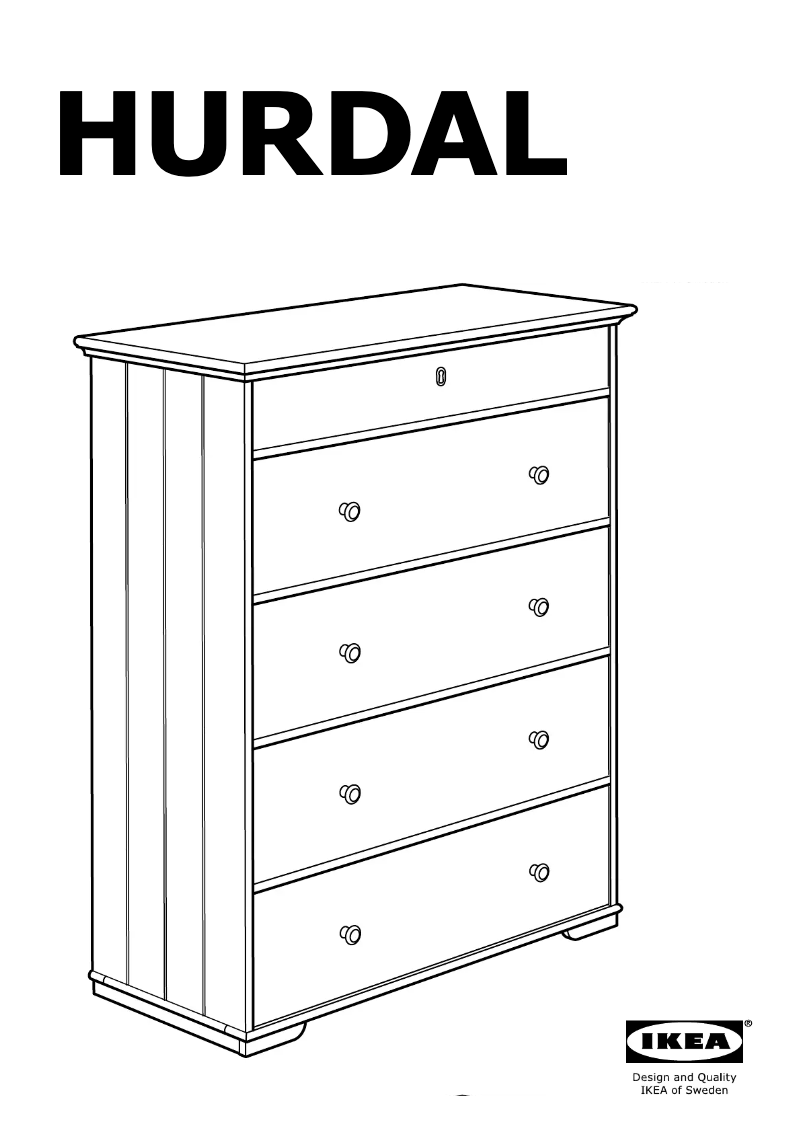 Page 1 of the manual User Manual Ikea HURDAL (5 drawers)