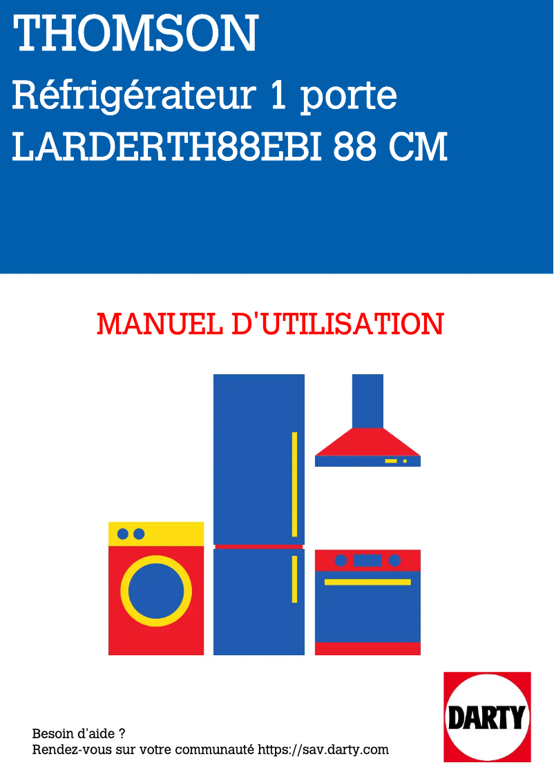 First page image of the manual for LARDERTH88EBI