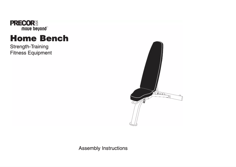 First page image of the manual for Home Bench