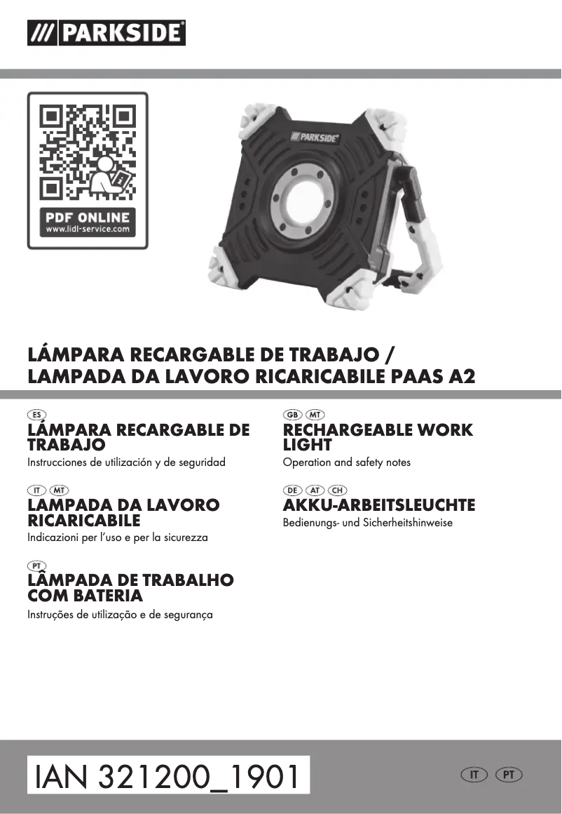 First page image of the manual for PAAS A2