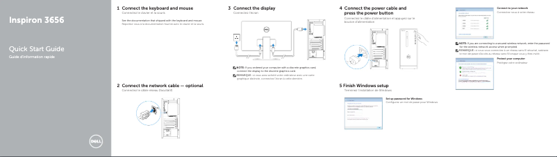 Page 1 of the manual Installation Guide Dell Inspiron 3656