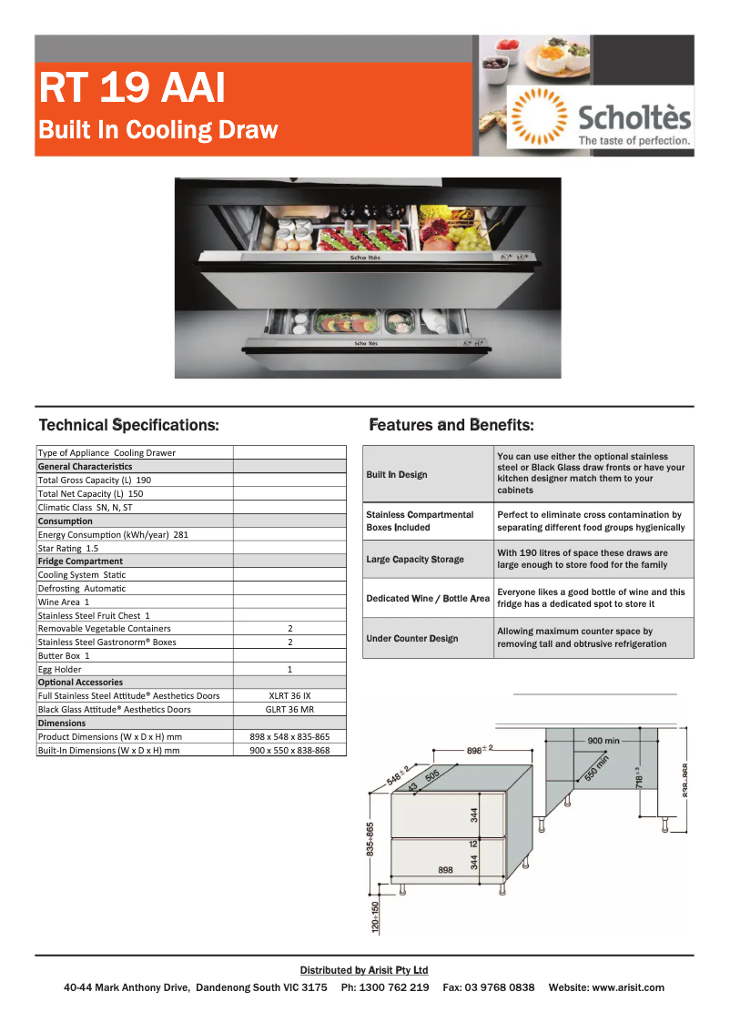 First page image of the manual for RT 19 AAI