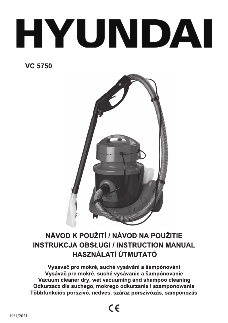 Page 1 of the manual User Manual Hyundai VC 5750
