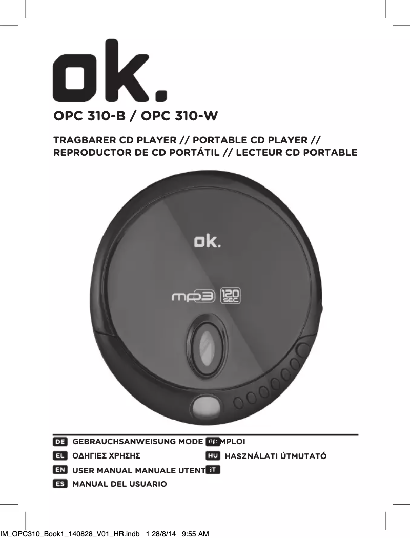 Page 1 of the manual User Manual OK OPC 310-B