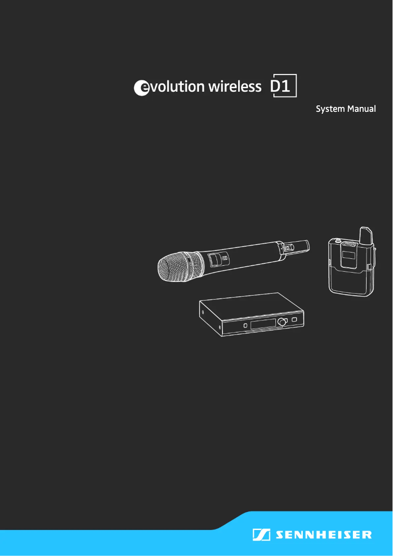 Page 1 of the manual Instruction Manual Sennheiser Evolution wireless D1