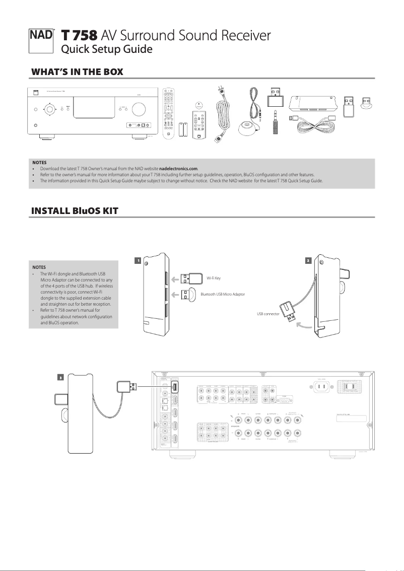 First page image of the manual for T 758 V3