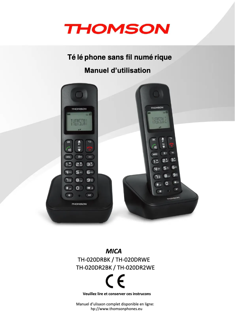 First page image of the manual for Mica TH-020D2BK