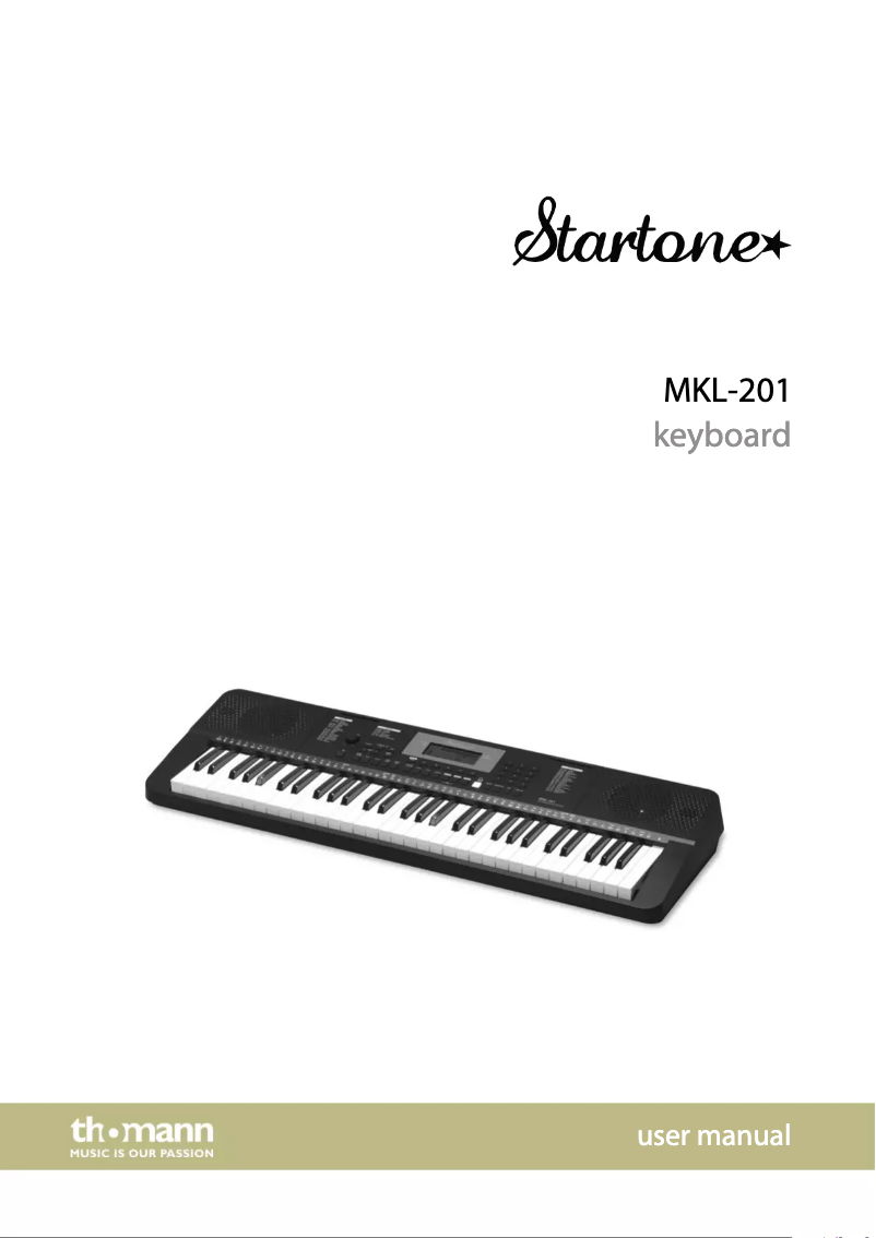 Page 1 of the manual User Manual Startone MKL-201