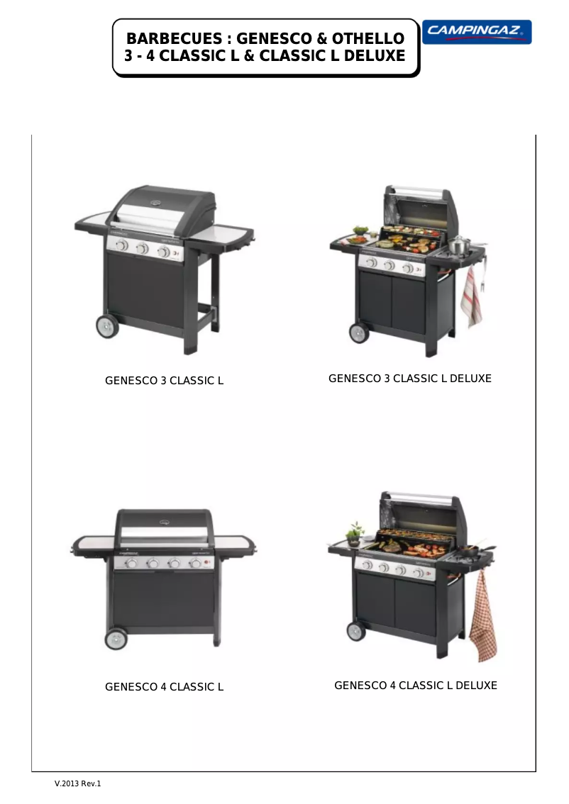 First page image of the manual for Genesco 4 Classic L