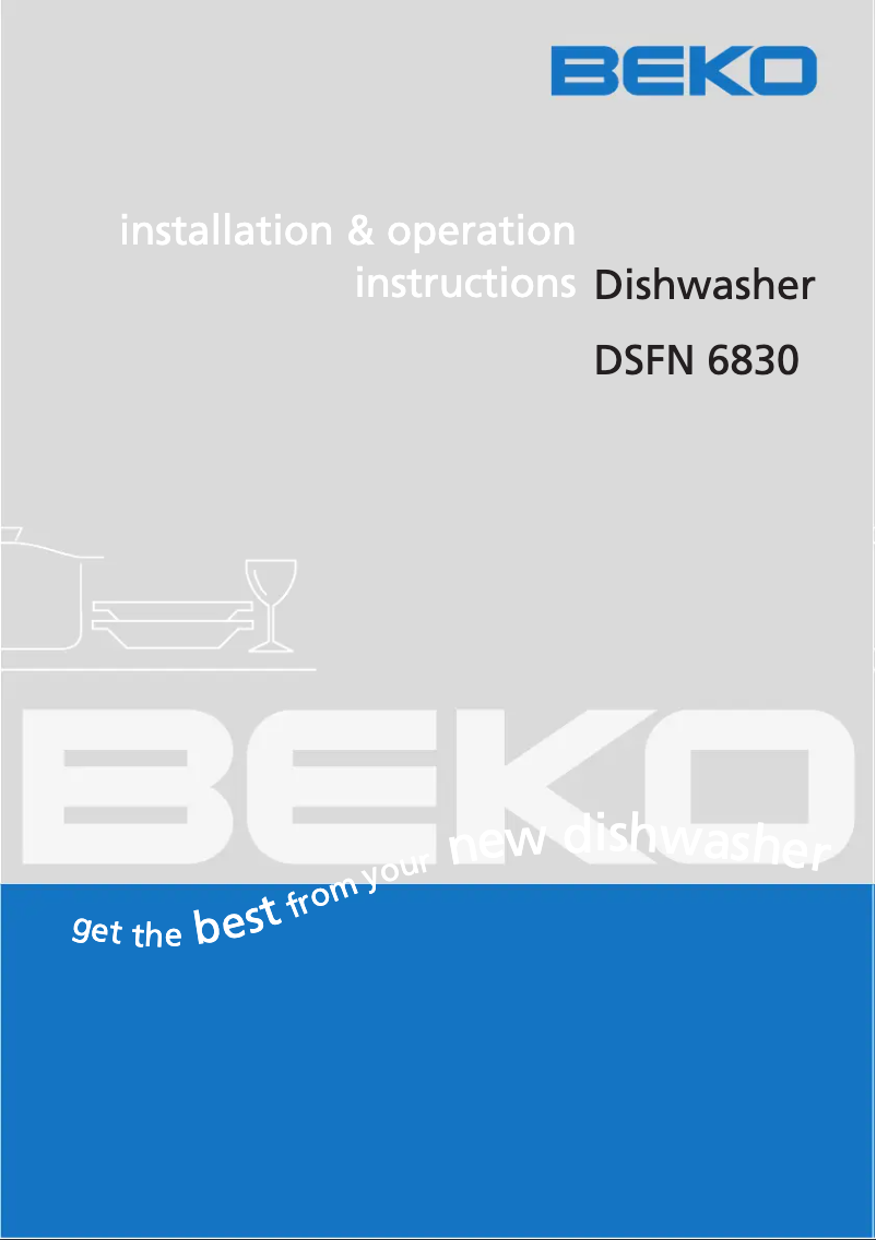First page image of the manual for DSFN6830W