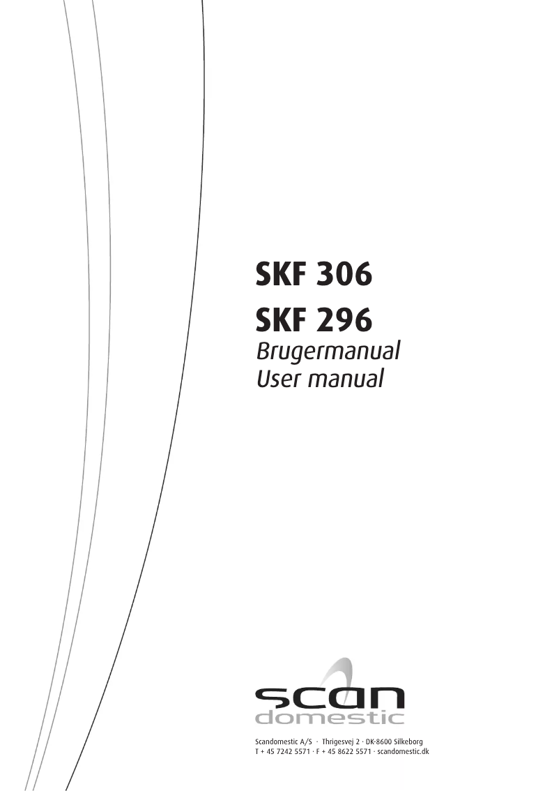 Page 1 of the manual User Manual Scancool SKF306A++
