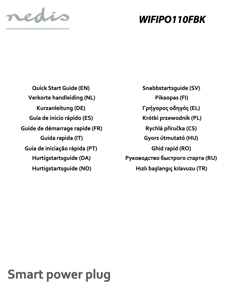 First page image of the manual for WIFIPO110FBK