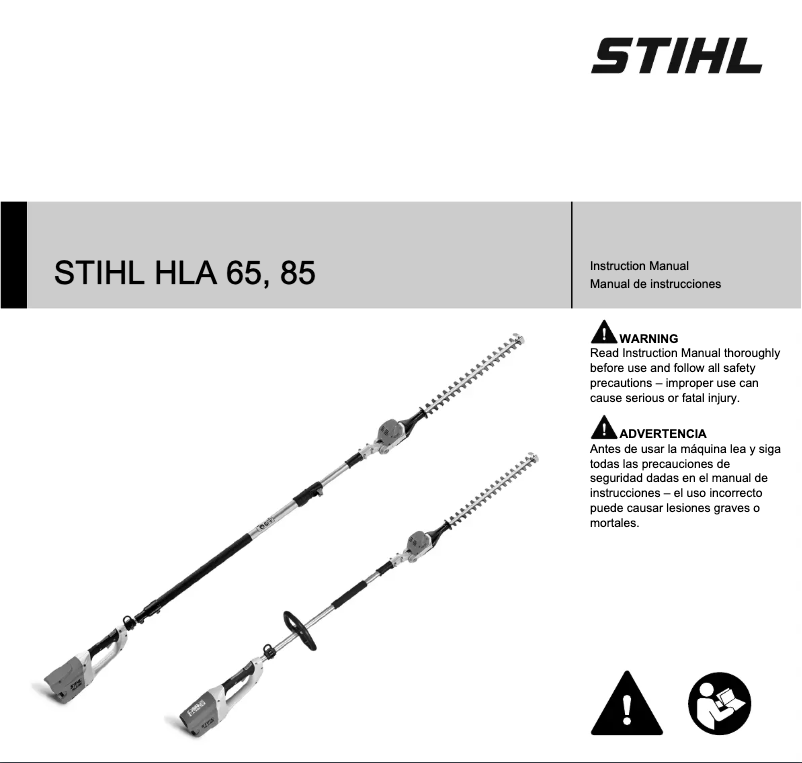 Page 1 of the manual User Manual Stihl HLA 85