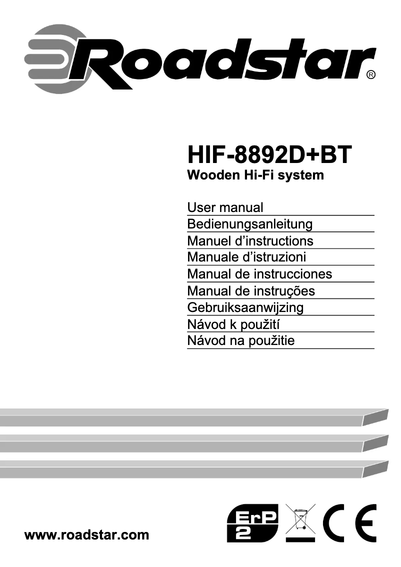 Image de la première page du manuel de l'appareil HIF-8892D+BT