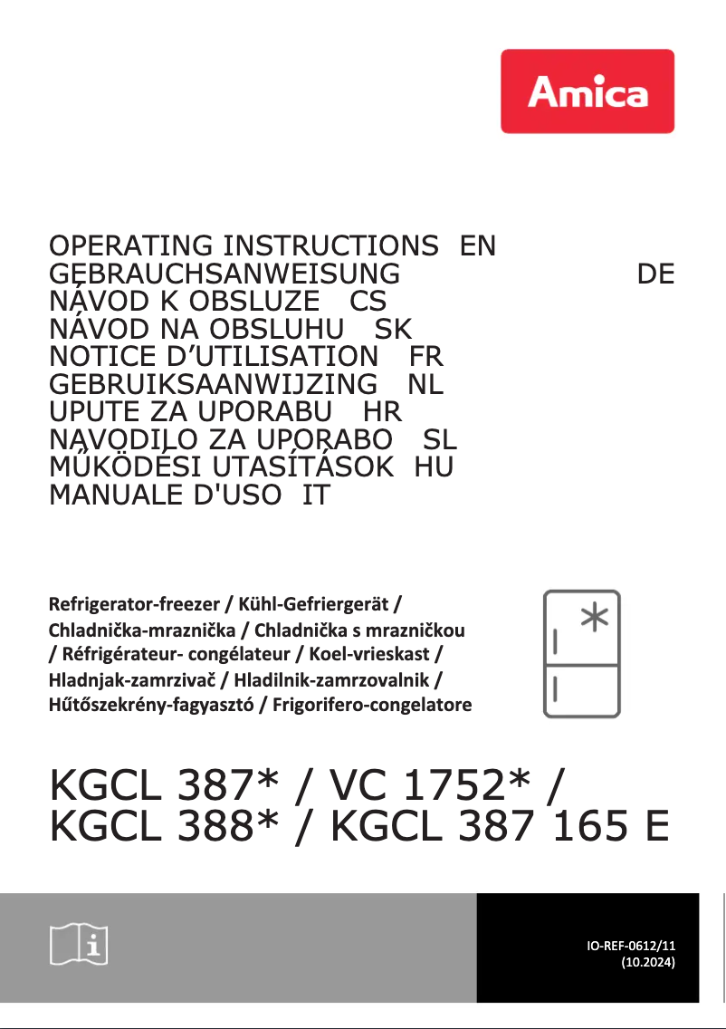 Page 1 of the manual User Manual Amica KGCL 387 150 E
