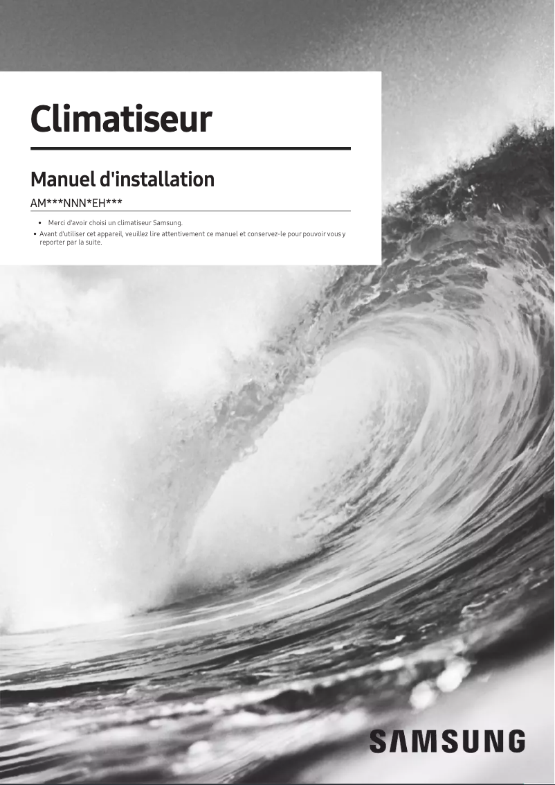 Page 1 of the manual Installation Guide Samsung AM045NNNDEH