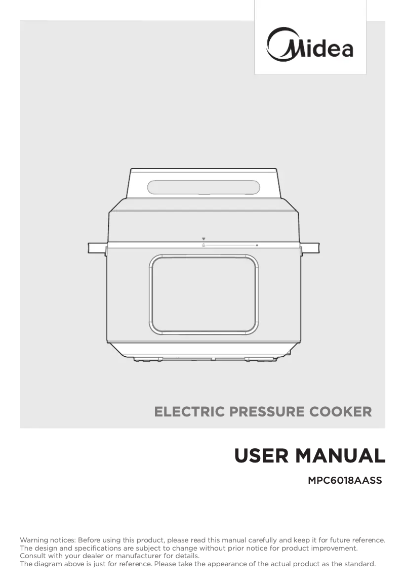 Page 1 of the manual User Manual Midea MPC6018AASS