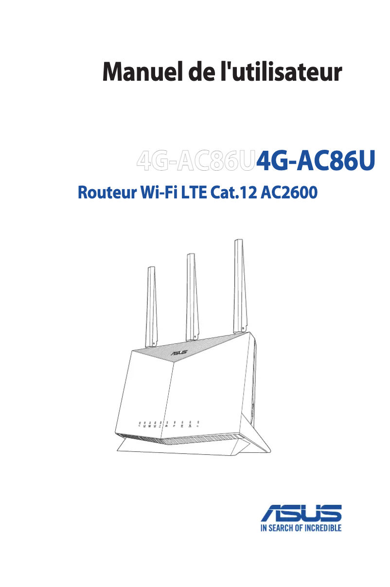 Page 1 of the manual User Manual Asus 4G-AC86U