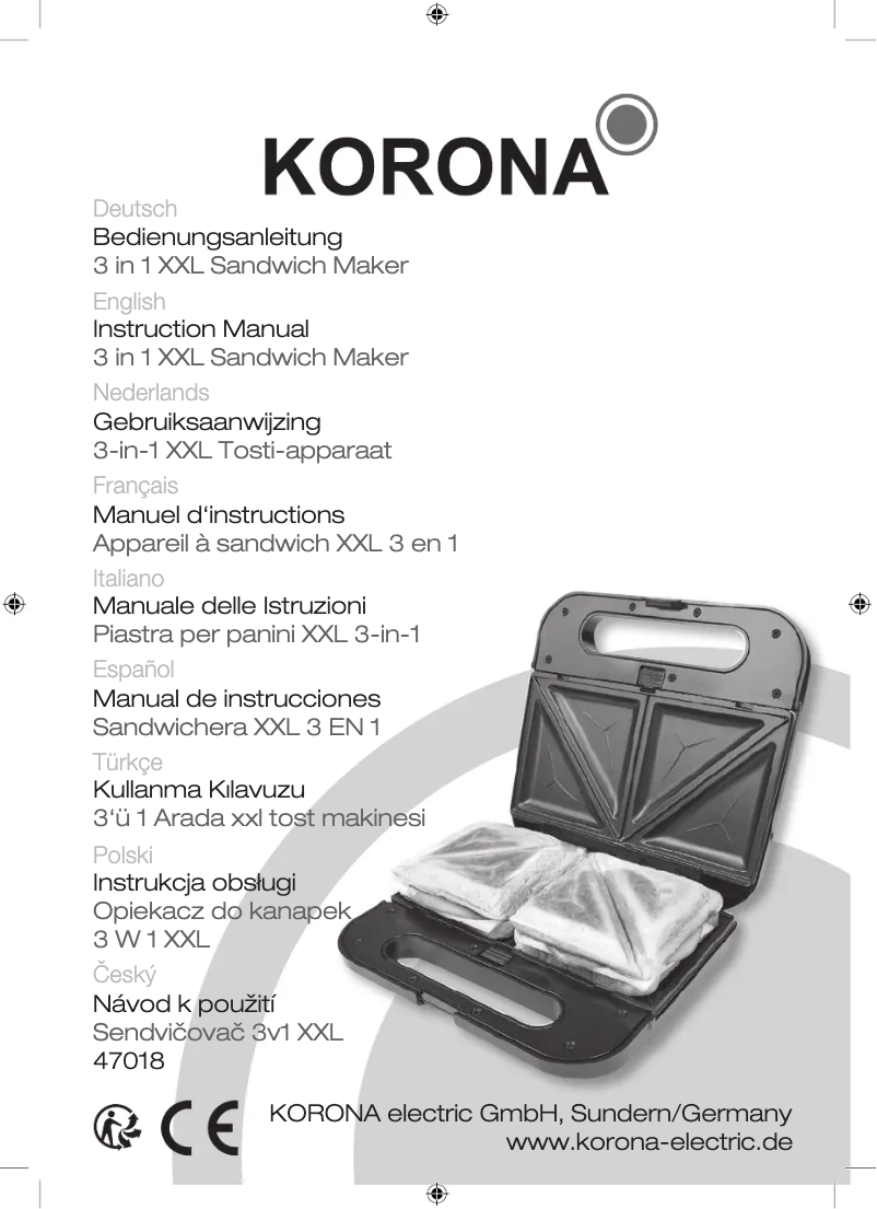 Page 1 of the manual User Manual Korona 47018