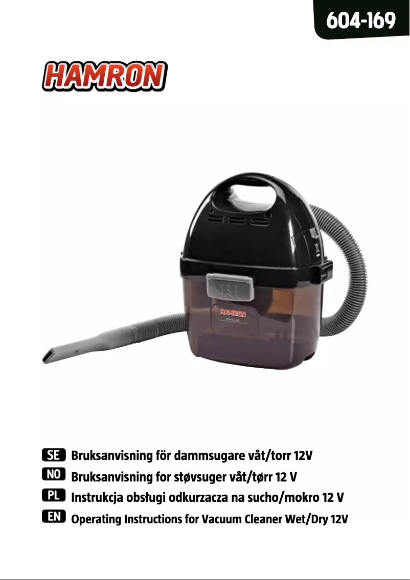 First page image of the manual for 604-169