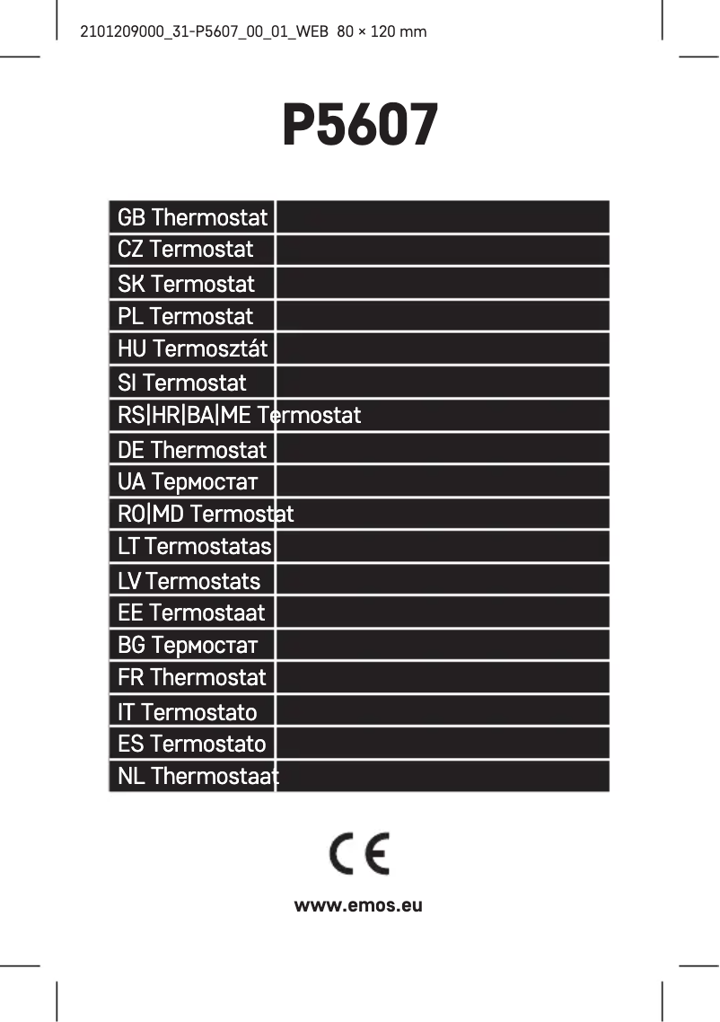 Page 1 of the manual User Manual Emos P5607