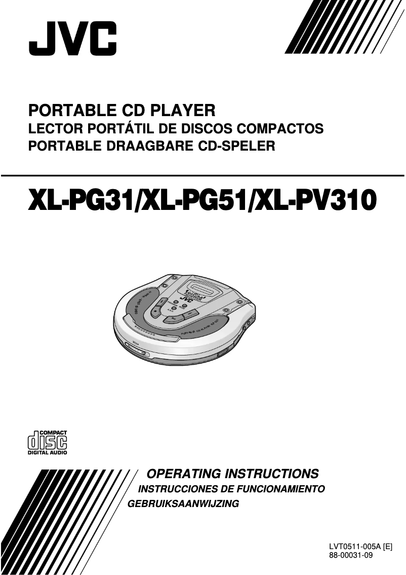 First page image of the manual for XL-PG31
