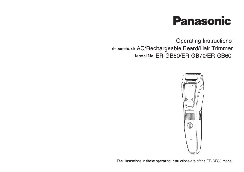 Page 1 of the manual User Manual Panasonic ER-GB80